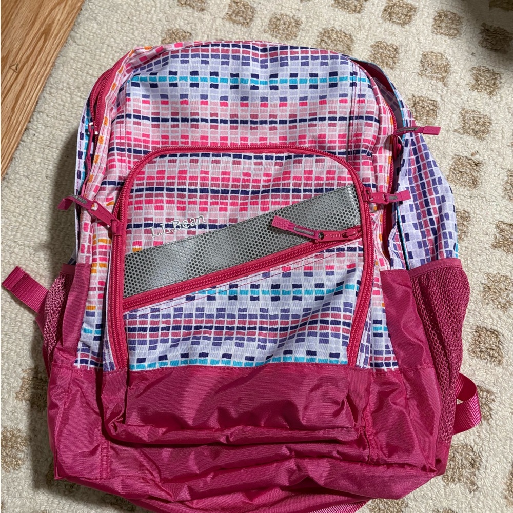 LLBean Colorful Geometric Backpack